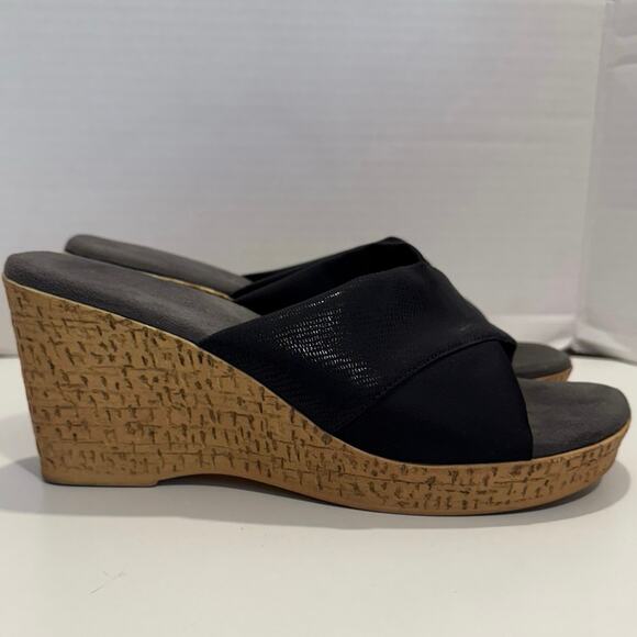 David Tate Perfect wedge sandal slip on microfiber wedge sandals 9M size 9 - Picture 9 of 9